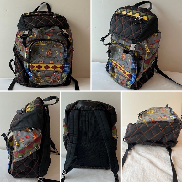Prada Back Pack Quilted, Nylon, Spring 2017, Multicolor Print - Picture 16 of 16
